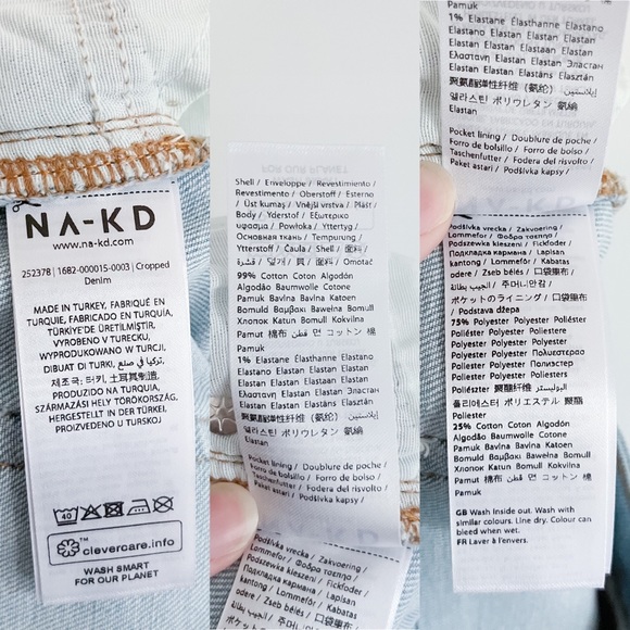 ASOS NA-KD Women’s Cropped Jeans in Blue Light Wash 38 - Picture 13 of 15